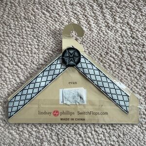 Lindsay Phillips Black and White Womens interchangeable strap for switchflops